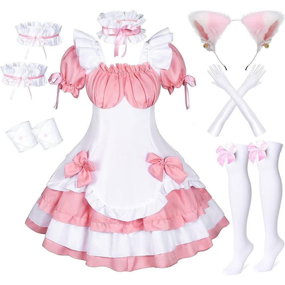 NEW Adorable Pink Barbie As Lolita Halloween Costume: Japanese Anime Fre…
